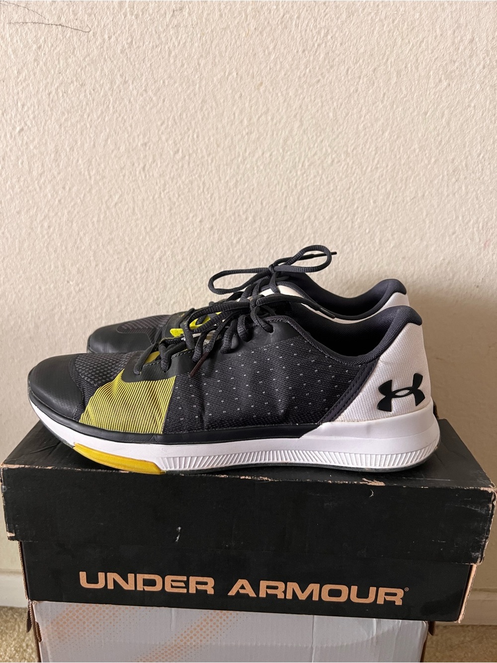 Under Armour Black and Yellow Men's Training Shoes